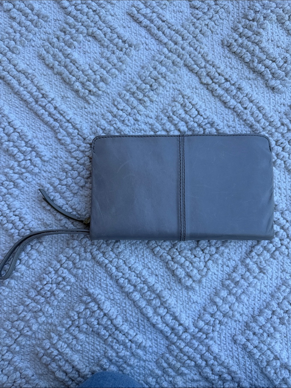Hobo Leather Wristlet Wallet - Gray - Picture 3 of 10